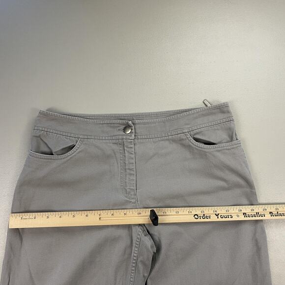 Eileen Fisher Pants Womens Small Gray Taupe Stretch Twill Straight Leg 32x30 - Picture 6 of 15
